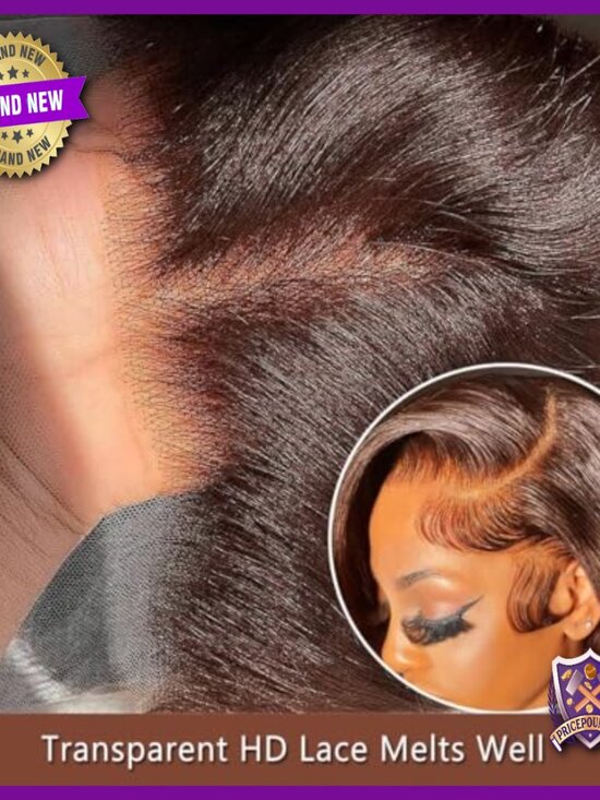 30 Inch Human Hair Lace Front Wig 200 Density 13x4 Body Wave Pre Plucked main image 5